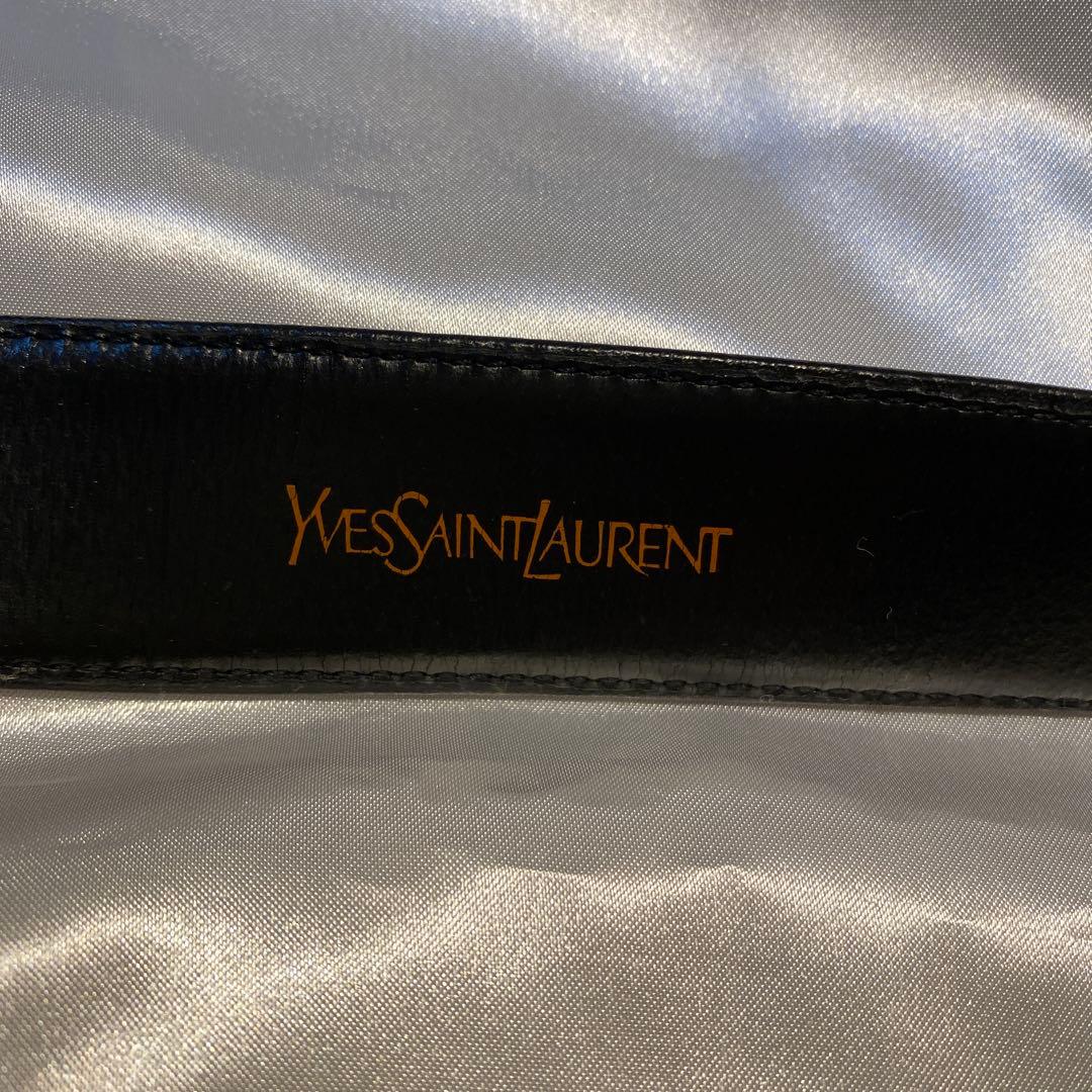 Yves Saint Laurent サンローランブラックレザー ゴールドベルト