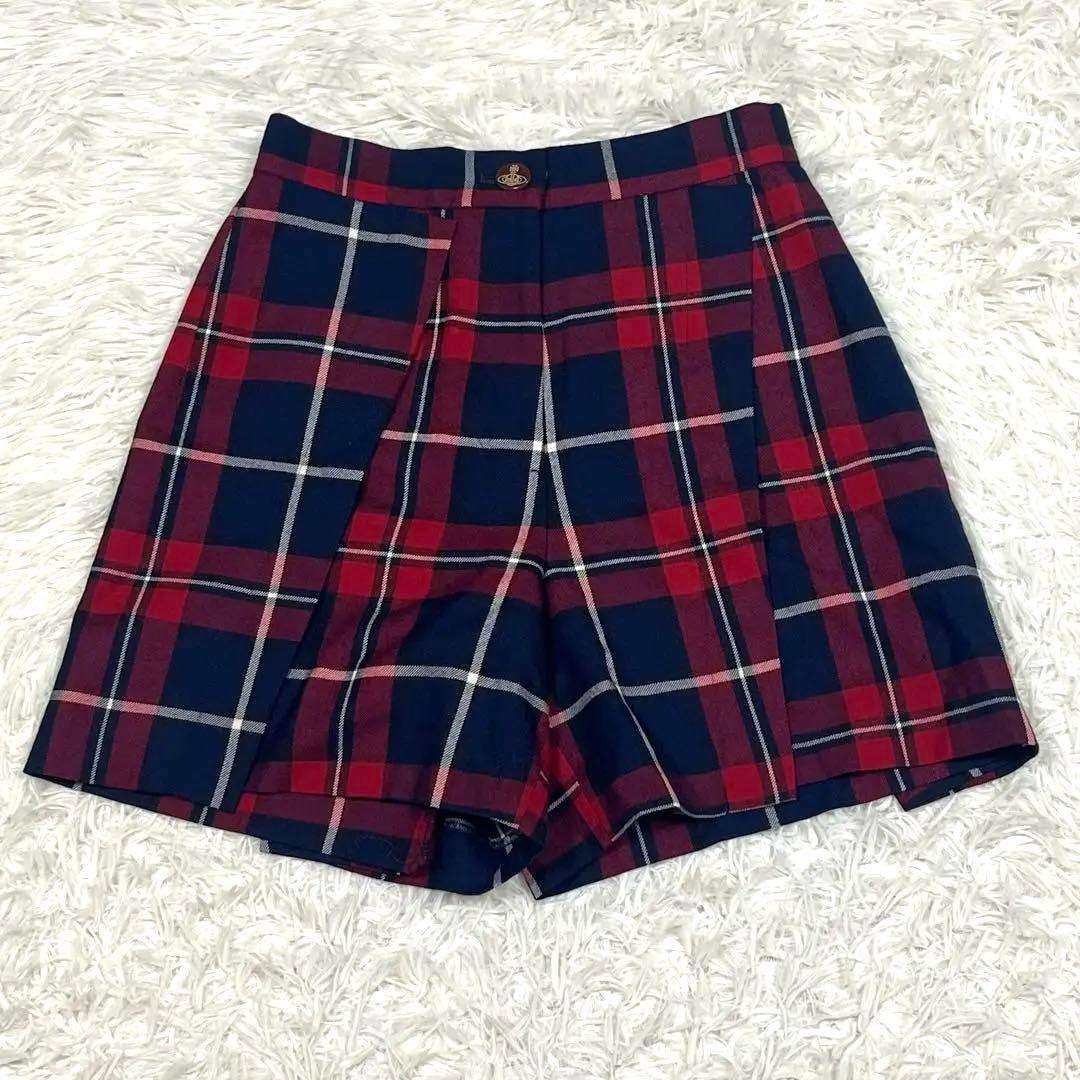 Vivienne Westwood チェック柄ショートパンツ レッド サイズ2