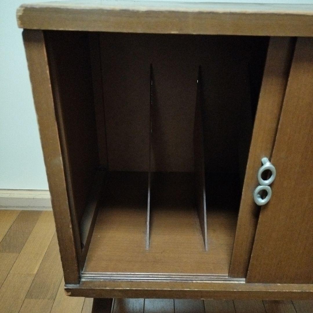 レコードラック　ミッドセンチュリー ブラウンキャビネット　横浜市より引き取り可