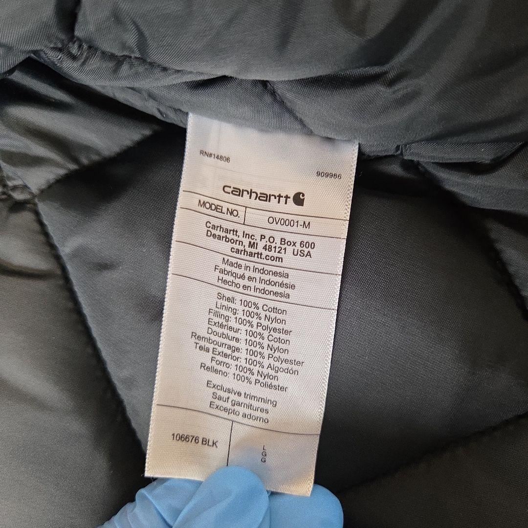 Carhartt ブラック ダウンベスト L