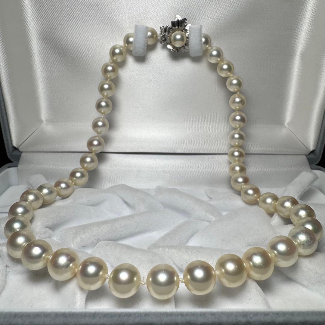 テリ良/大珠 アコヤ真珠 ネックレス パール 8.6mm 41.8g