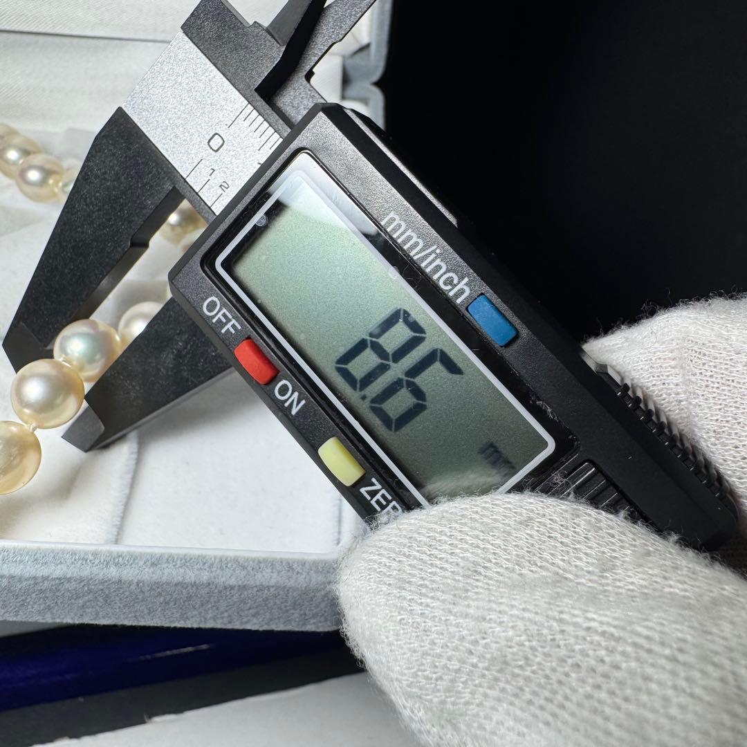 テリ良/大珠 アコヤ真珠 ネックレス パール 8.6mm 41.8g