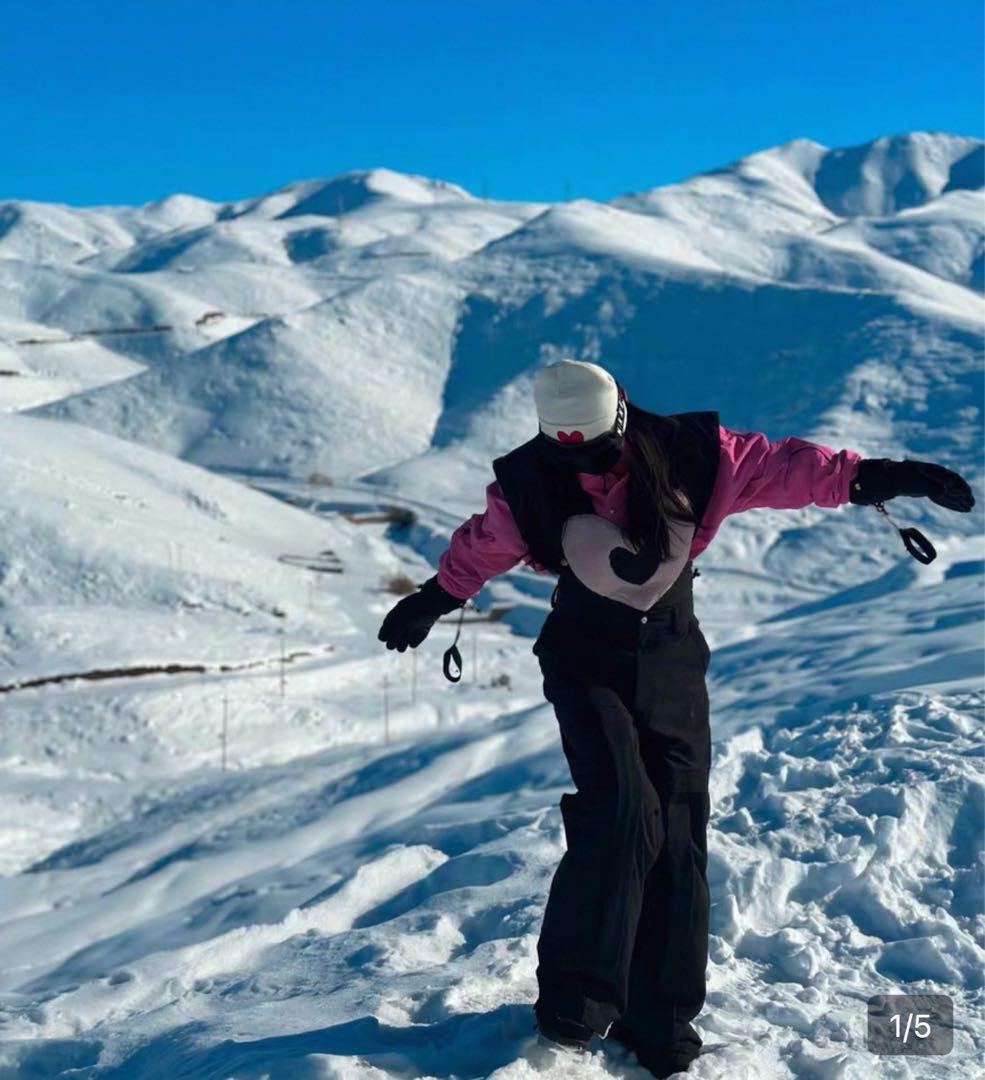 超かわいい レディース スノーボード スキーウェア 上下セット Sサイズ