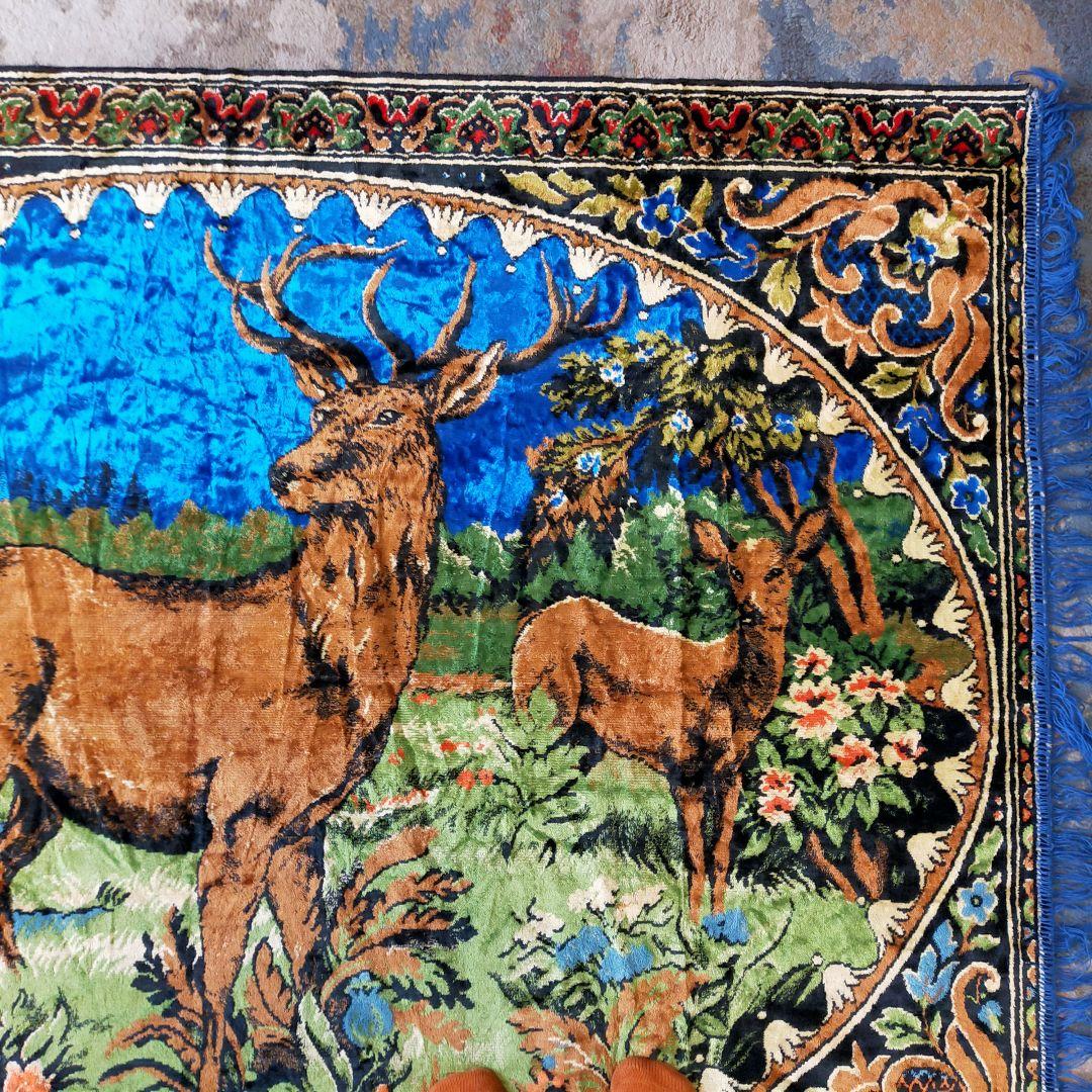 zzz　ヴィンテージラグ　マルチカバー　タペストリー　カーペット　アニマル