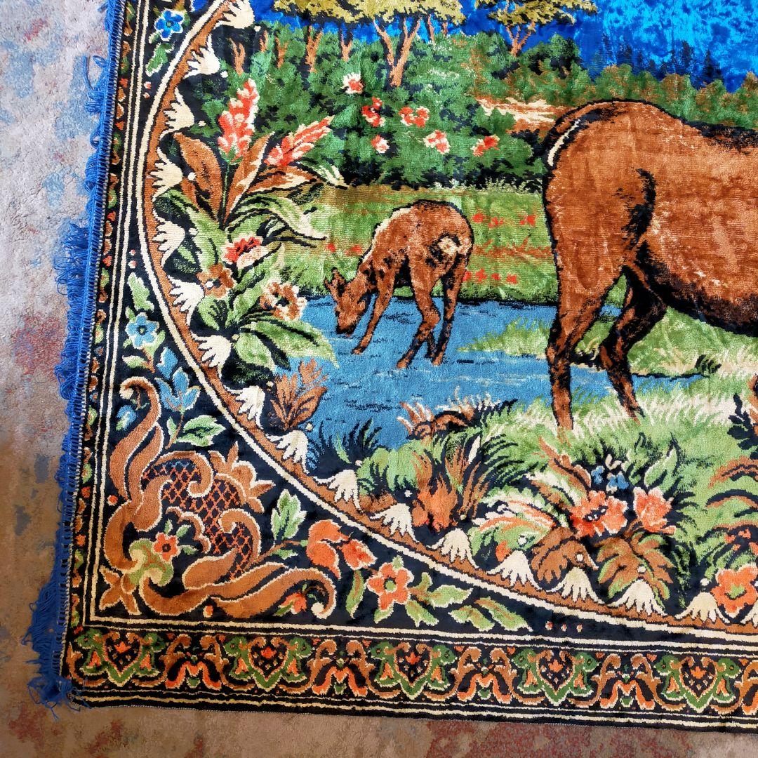 zzz　ヴィンテージラグ　マルチカバー　タペストリー　カーペット　アニマル
