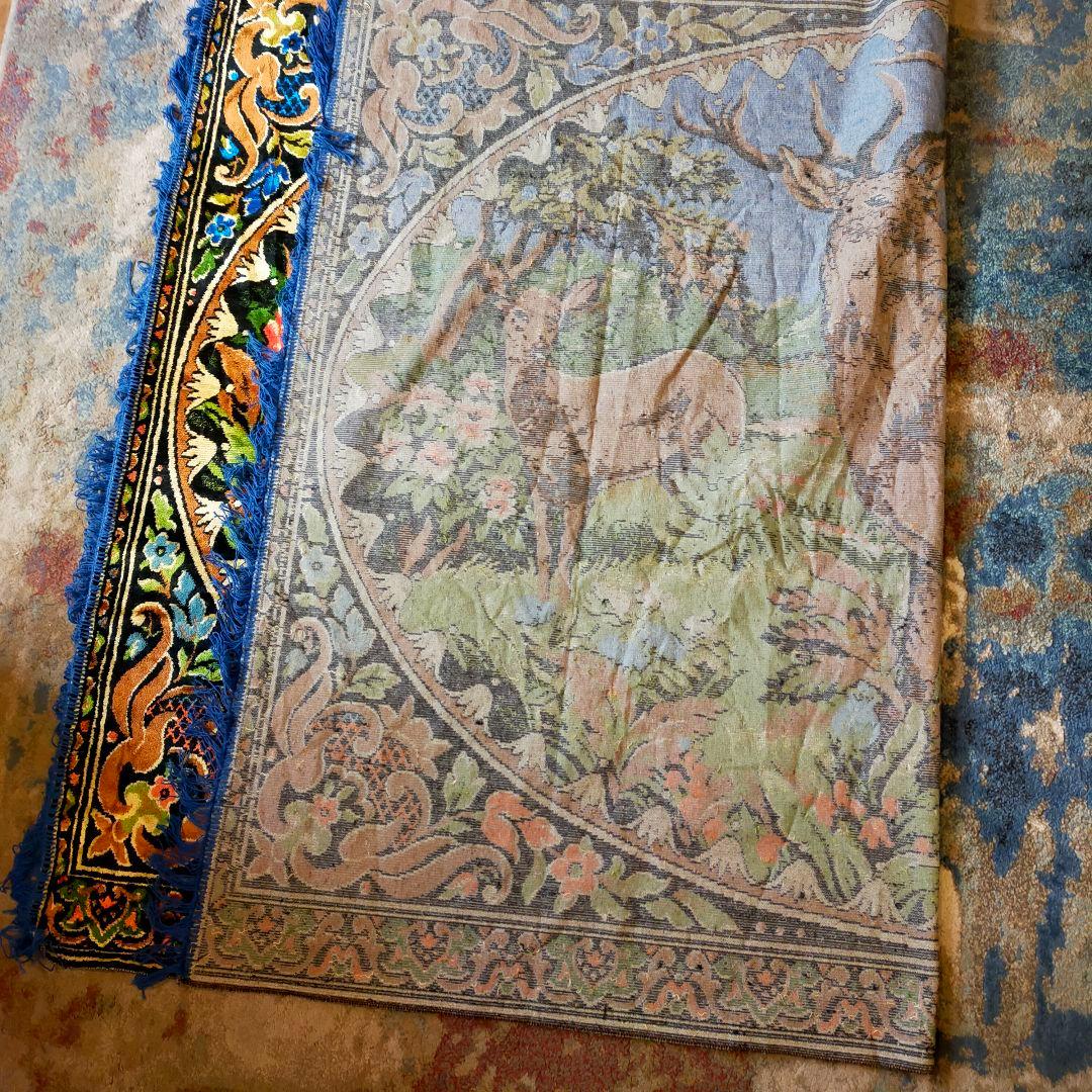 zzz　ヴィンテージラグ　マルチカバー　タペストリー　カーペット　アニマル