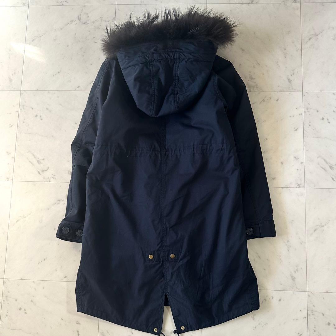 美品♪イエナ ボアライナー付き C/Peモッズコート ファーフード 紺 ネイビー