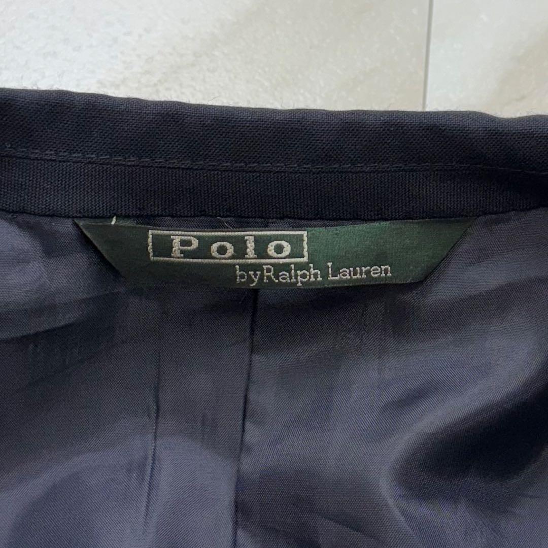 美品✨ポロ ラルフローレン テーラードジャケット 紺ブレ 背抜き
