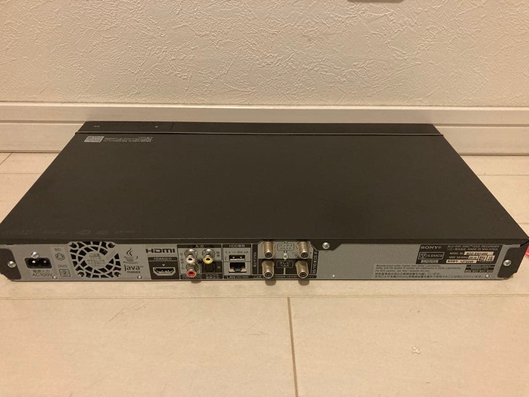 【美品】SONY ブルーレイレコーダー BDZ-EW1200　1TB