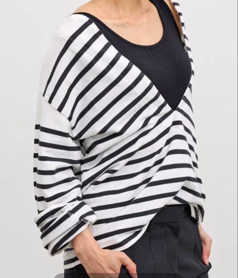 L'Appartement グッドグリーフ　スプリットネックボーダートップ