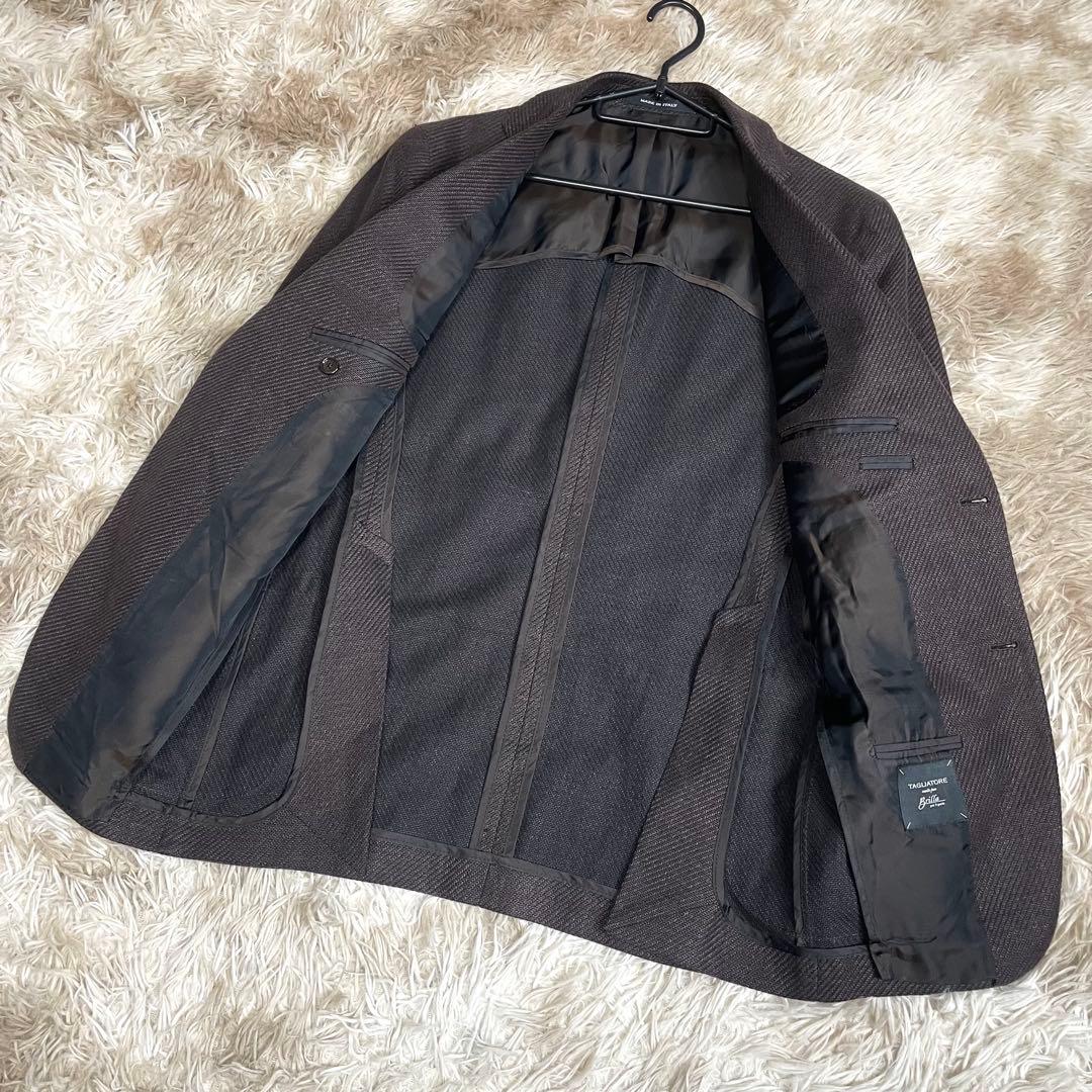 美品 タリアトーレ ブリッラ別注 テーラードジャケット メンズ リネン混