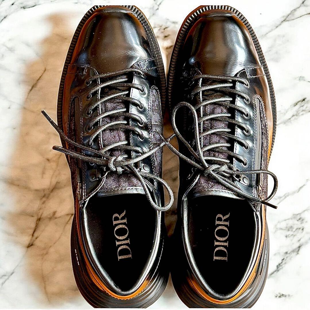 DIOR Combat ダービーシューズ ポリッシュド カーフスキン　サイズ43