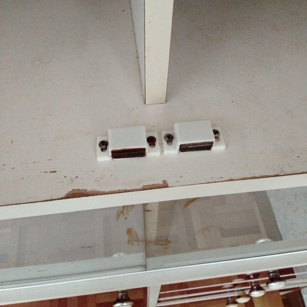 アーチ　食器棚　ワインカラー　昭和レトロ　レトロポップ