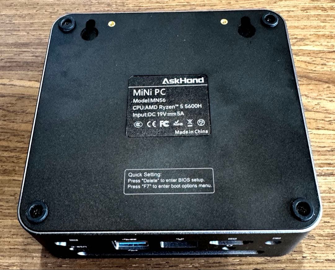 ASKHAND ミニPC AMD Ryzen 5 5600H MN56