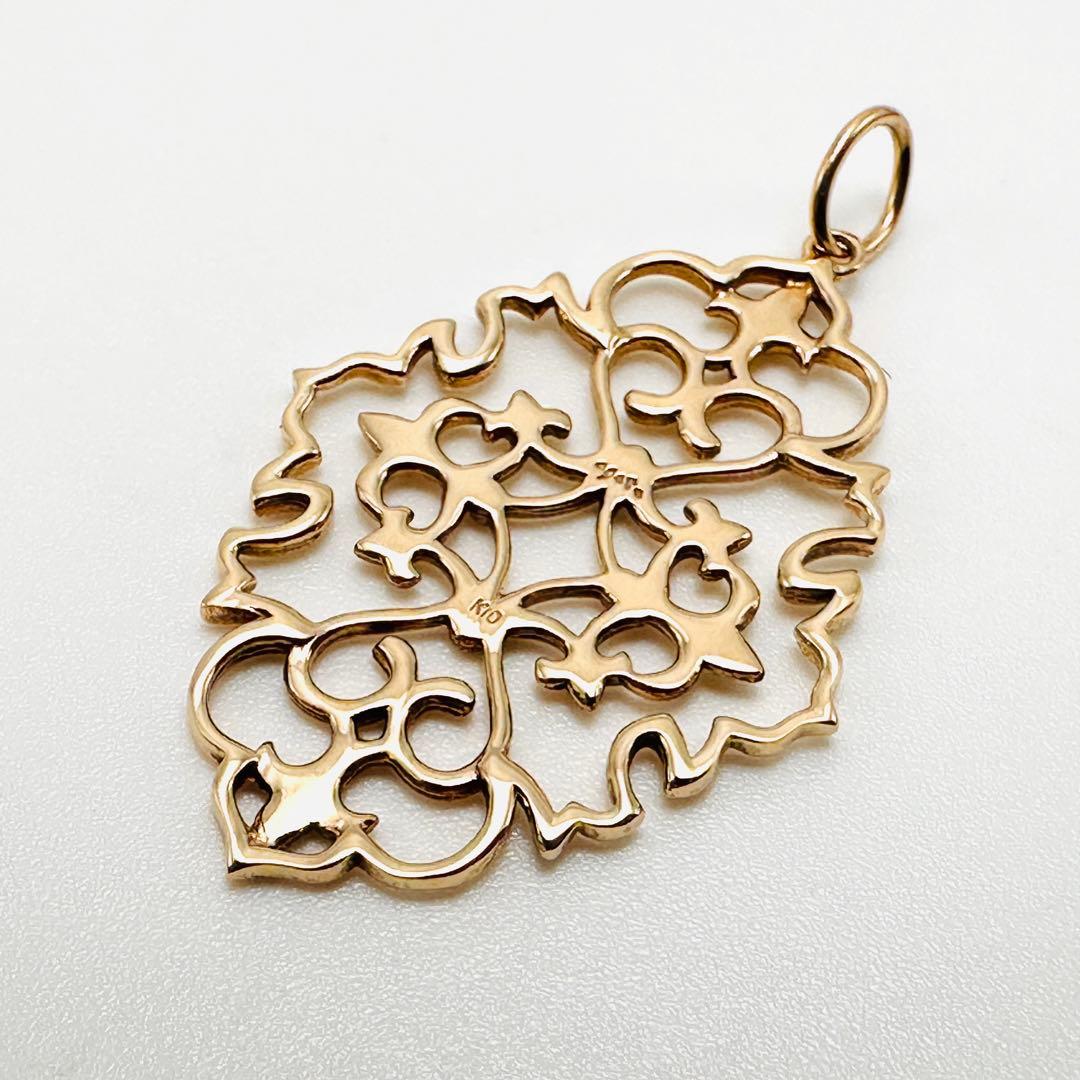 ぷぅ様　agete k10 透かし　ペンダント　チャーム　ジャスミン　PG