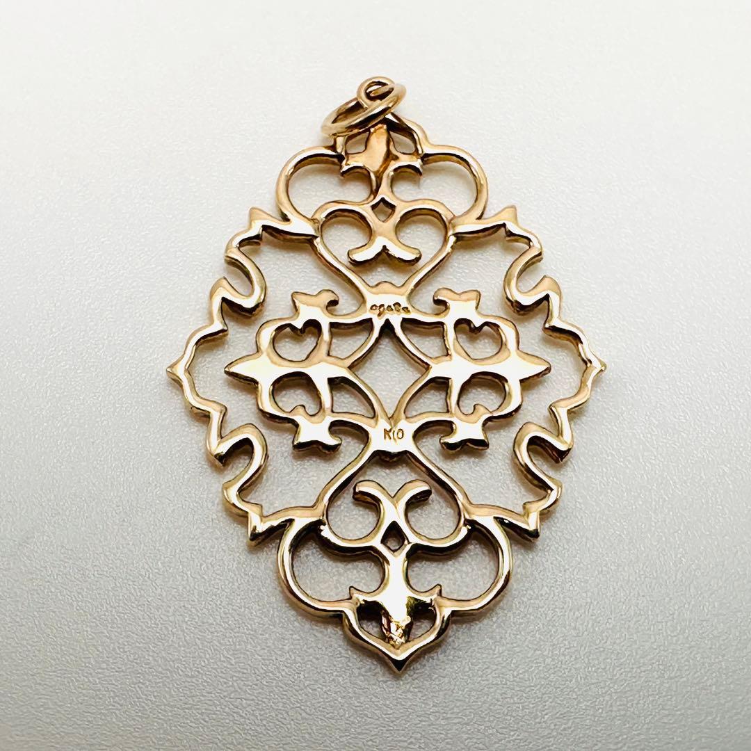 ぷぅ様　agete k10 透かし　ペンダント　チャーム　ジャスミン　PG