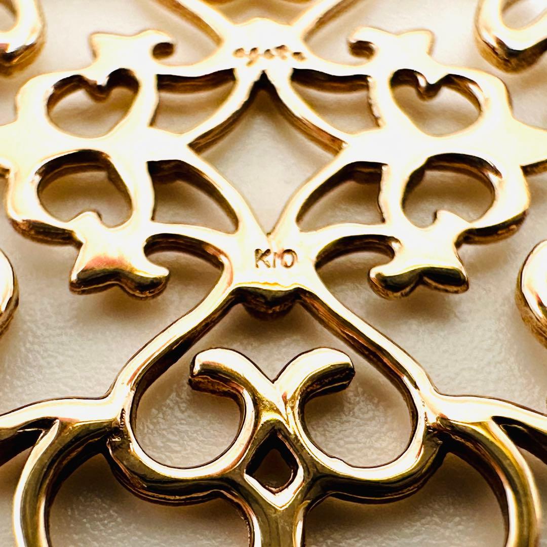 ぷぅ様　agete k10 透かし　ペンダント　チャーム　ジャスミン　PG