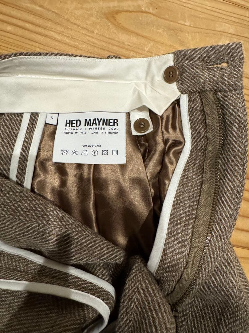HED MAYNER スラックス　ベージュヘリンボーン