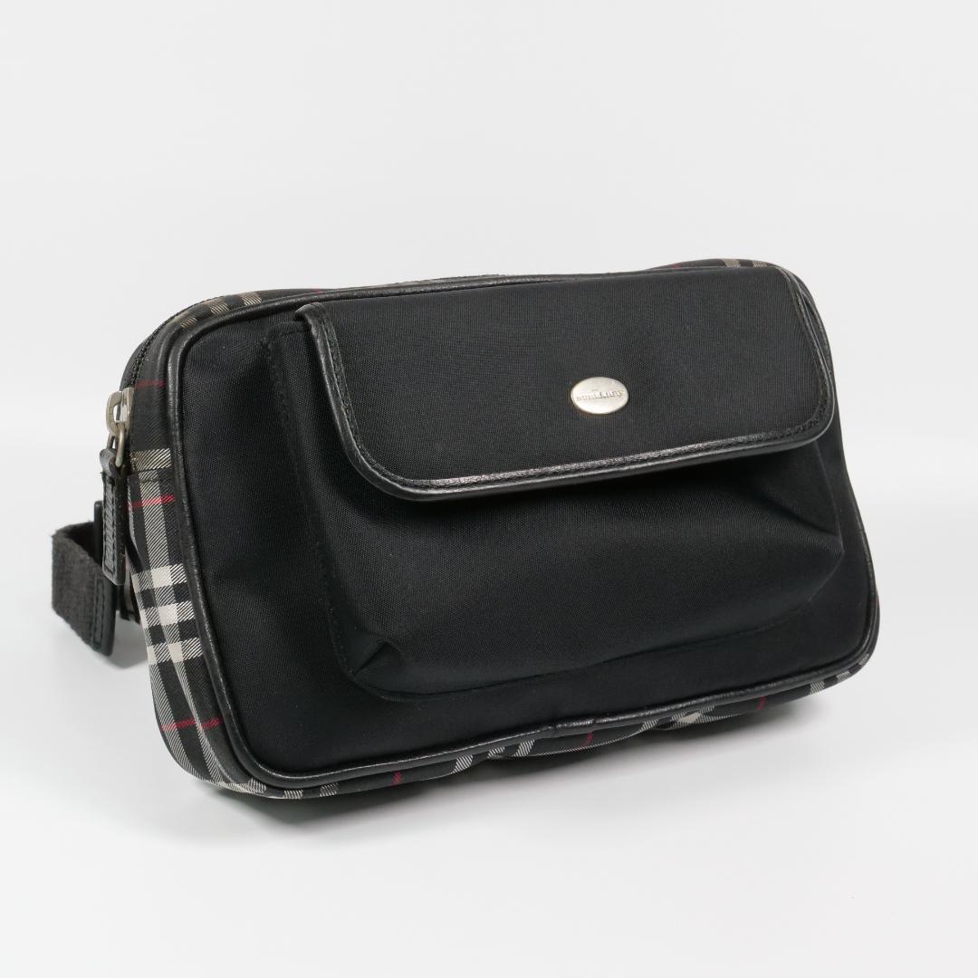 希少上品✨バーバリー ウエストバッグ ノバチェック キャンバス