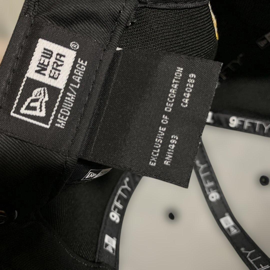 New Era ニューエラ 虎刺繍キャップ 虎文字 黒 阪神タイガース