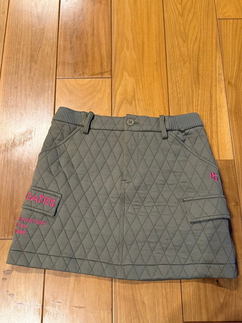 PEARLY GATES カーキ キルティングスカート