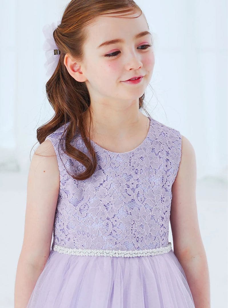 あいこ　ドレスコ　バイオレットケミカルレースロングドレス　140