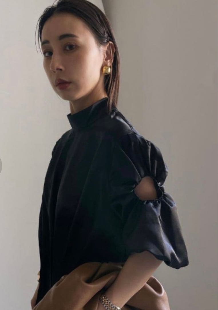 【AMERI】GATHER SLEEVE WAIST TUCK DRESS