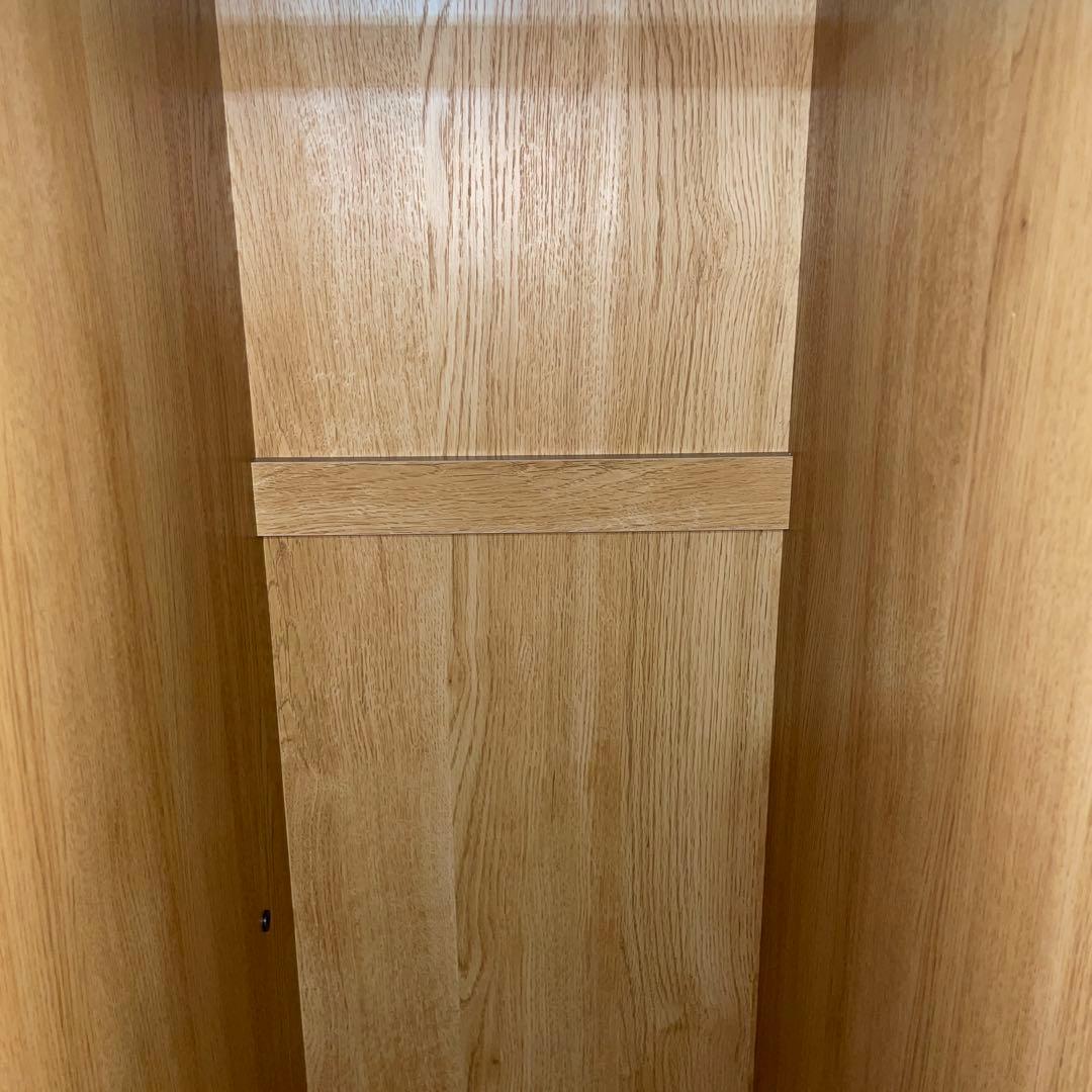 【ニトリ】ワードローブ クエスT 80WR LBR 鏡付き ライトブラウン