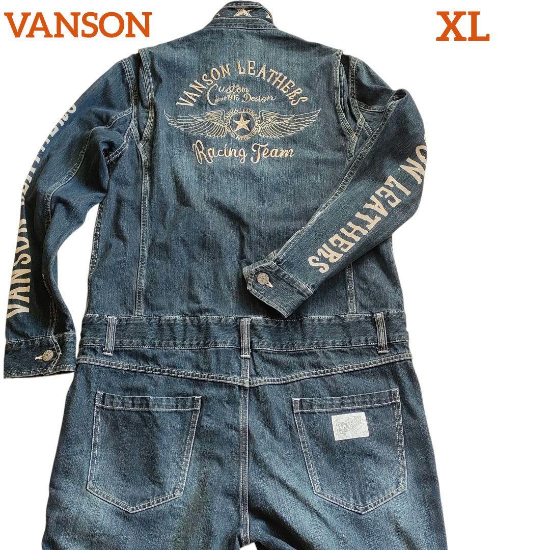 VANSON フライングスター つなぎ オールインワン刺繍 XL