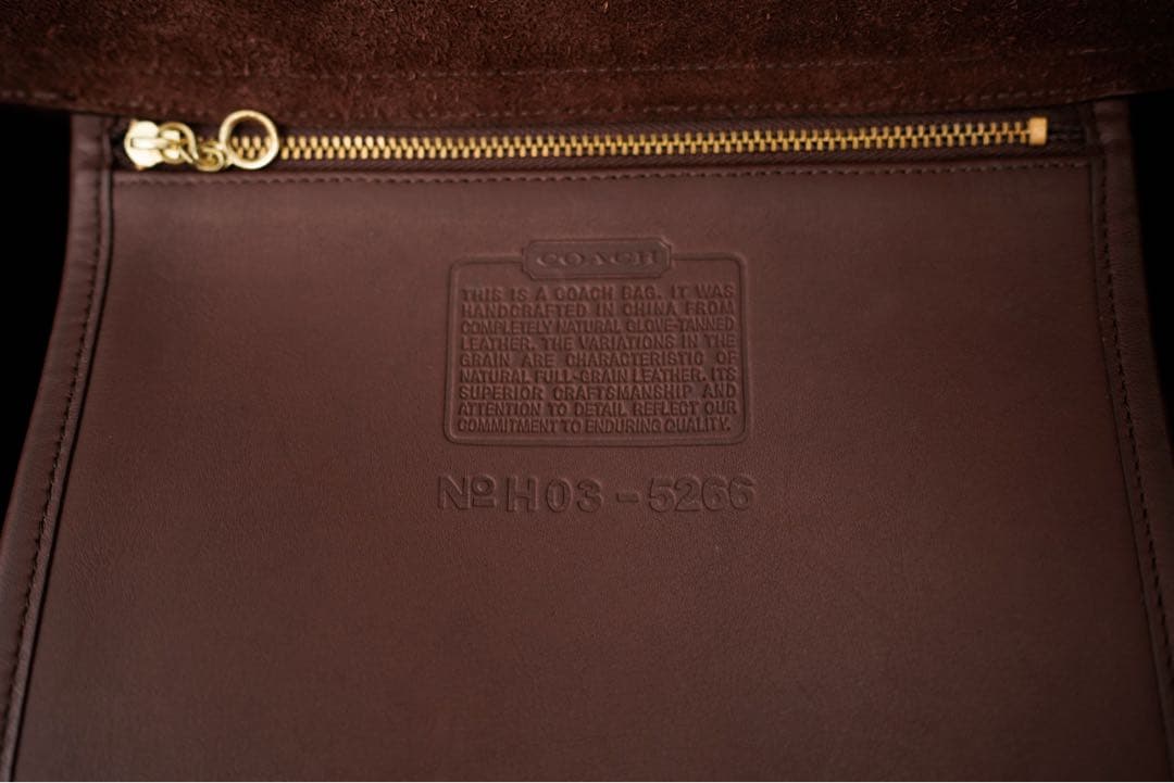 バッグ COACH 5266 Leather Satchel Shoulder Bag