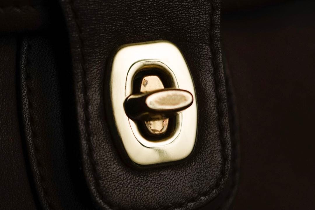 バッグ COACH 5266 Leather Satchel Shoulder Bag