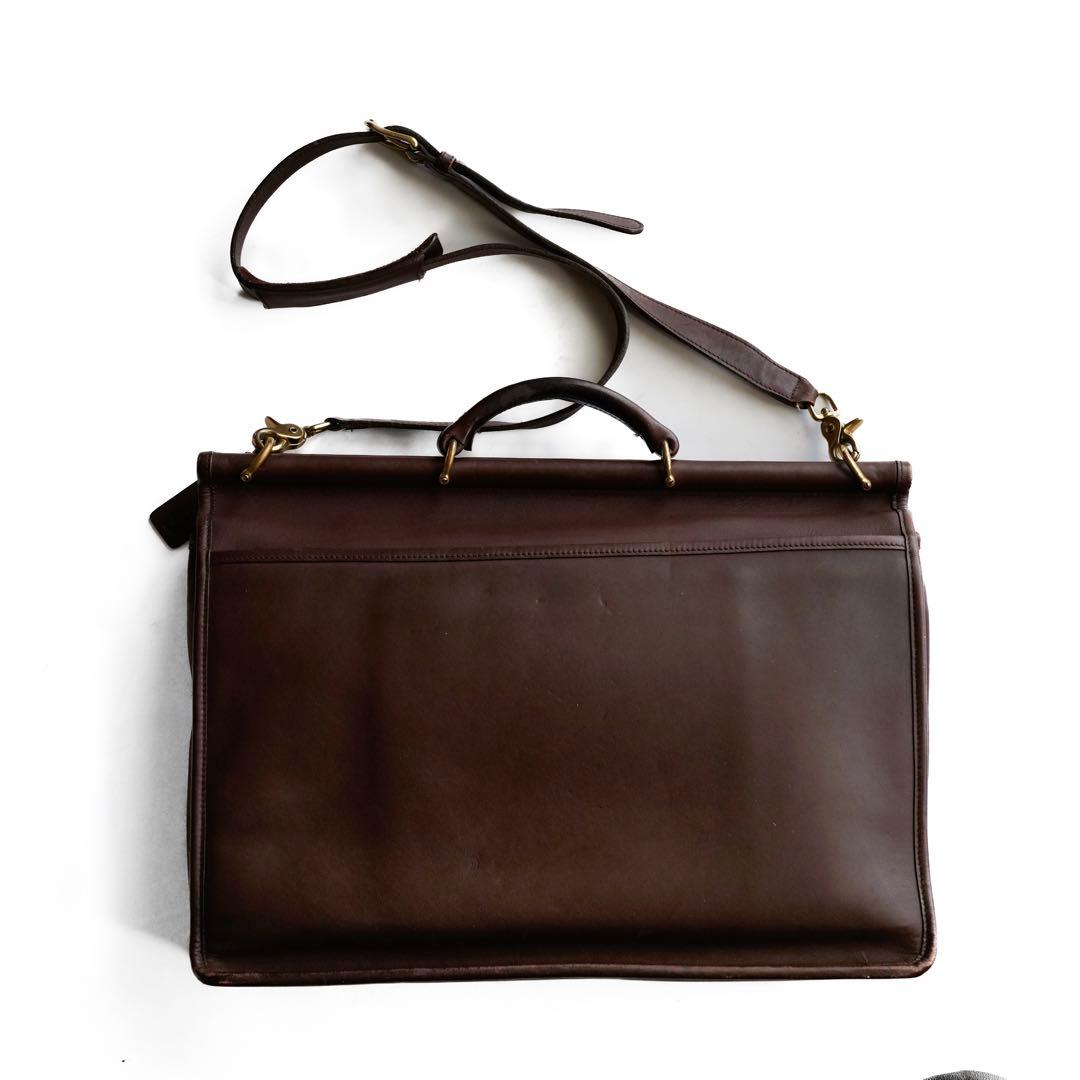 バッグ COACH 5266 Leather Satchel Shoulder Bag