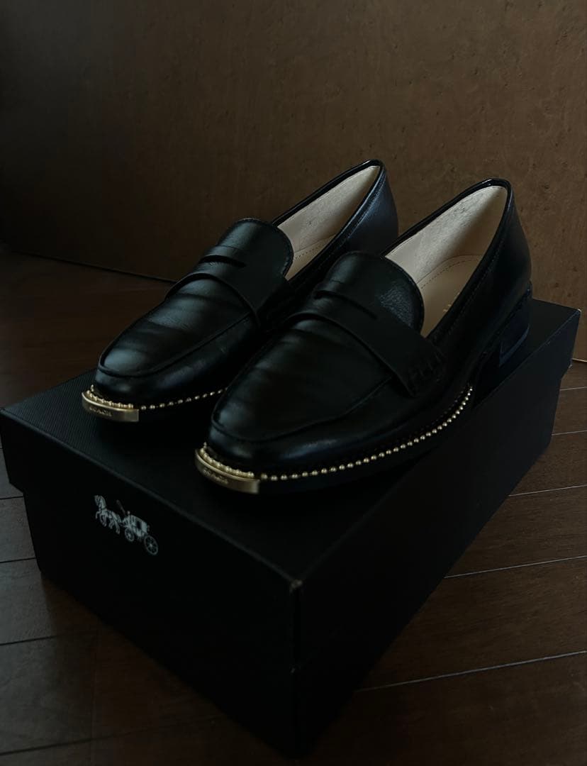 ☆*☆様 新品未使用 COACH ブラックレザー ローファー