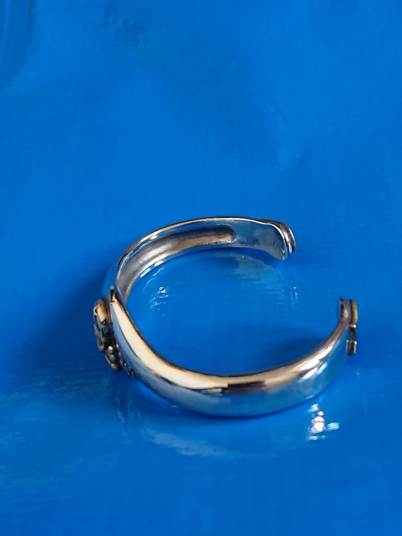 クッシュマン 50‘S スカル＆クロスボーン シルバーバングル