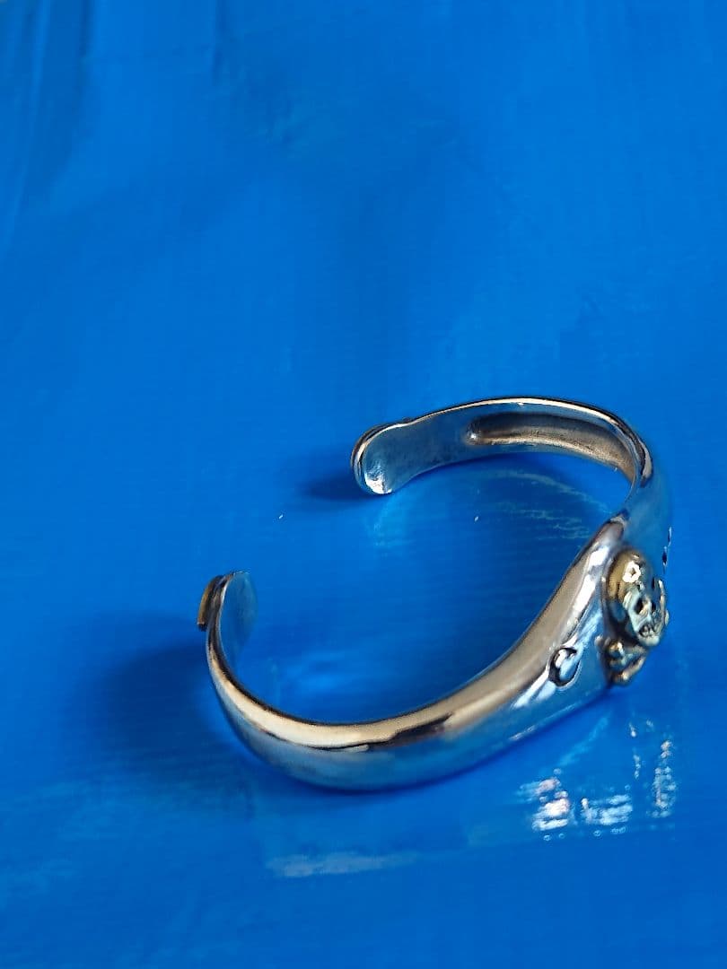 クッシュマン 50‘S スカル＆クロスボーン シルバーバングル