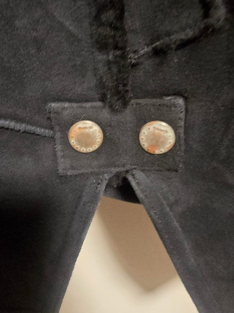 glamb リアルムートン モッズコート ブラック