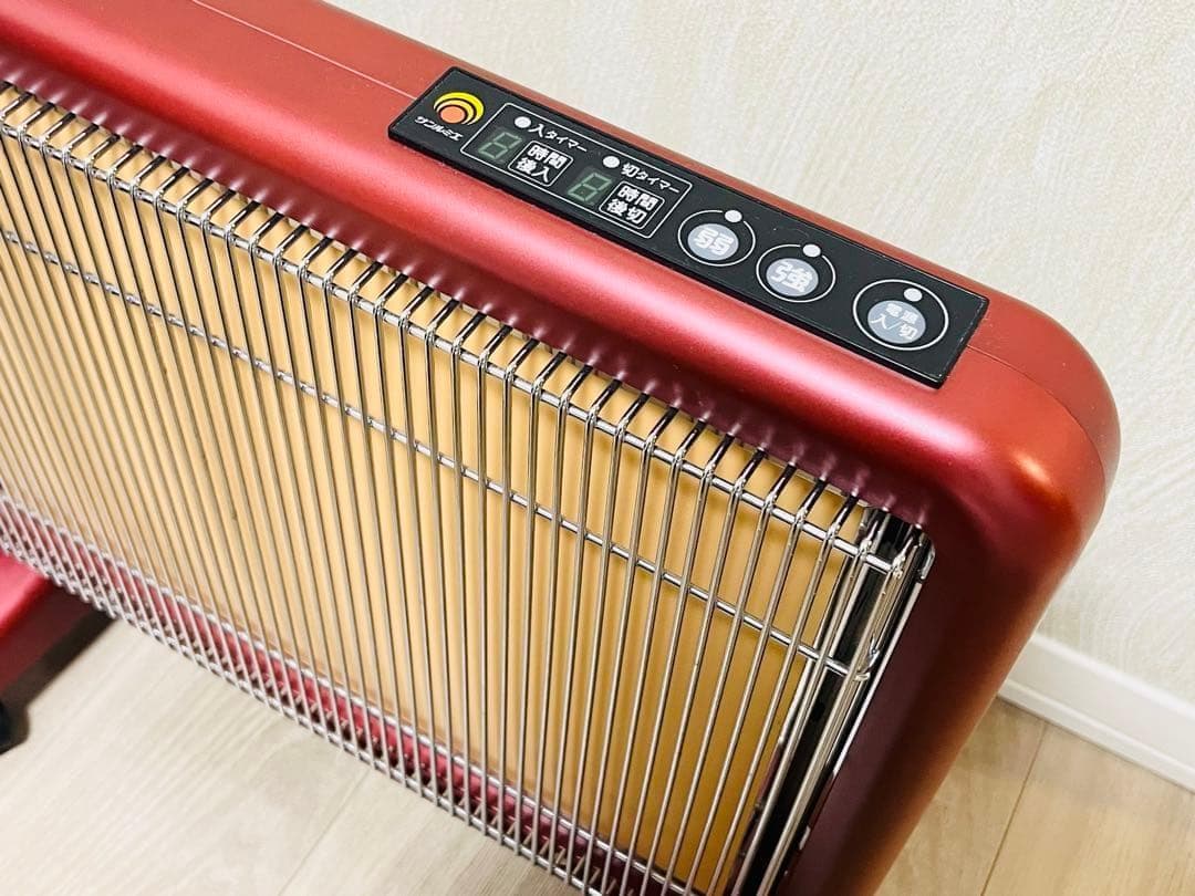遠赤外線暖房機 サンルミエ タイマー付 E800L-TM レッド