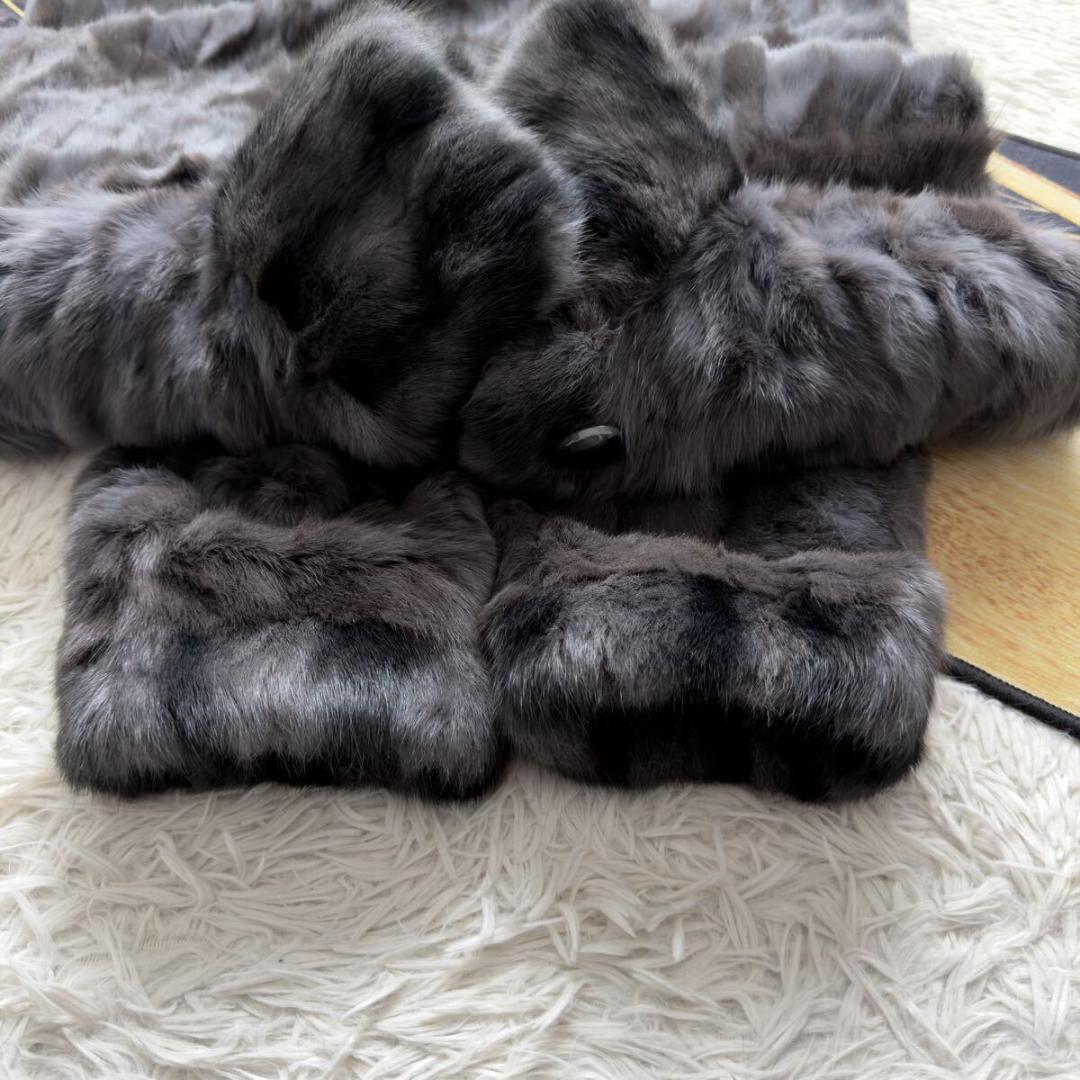 タグ付き/定価25万 総丈80/希少カラー ロリス ファーコート 軽量 毛皮XL