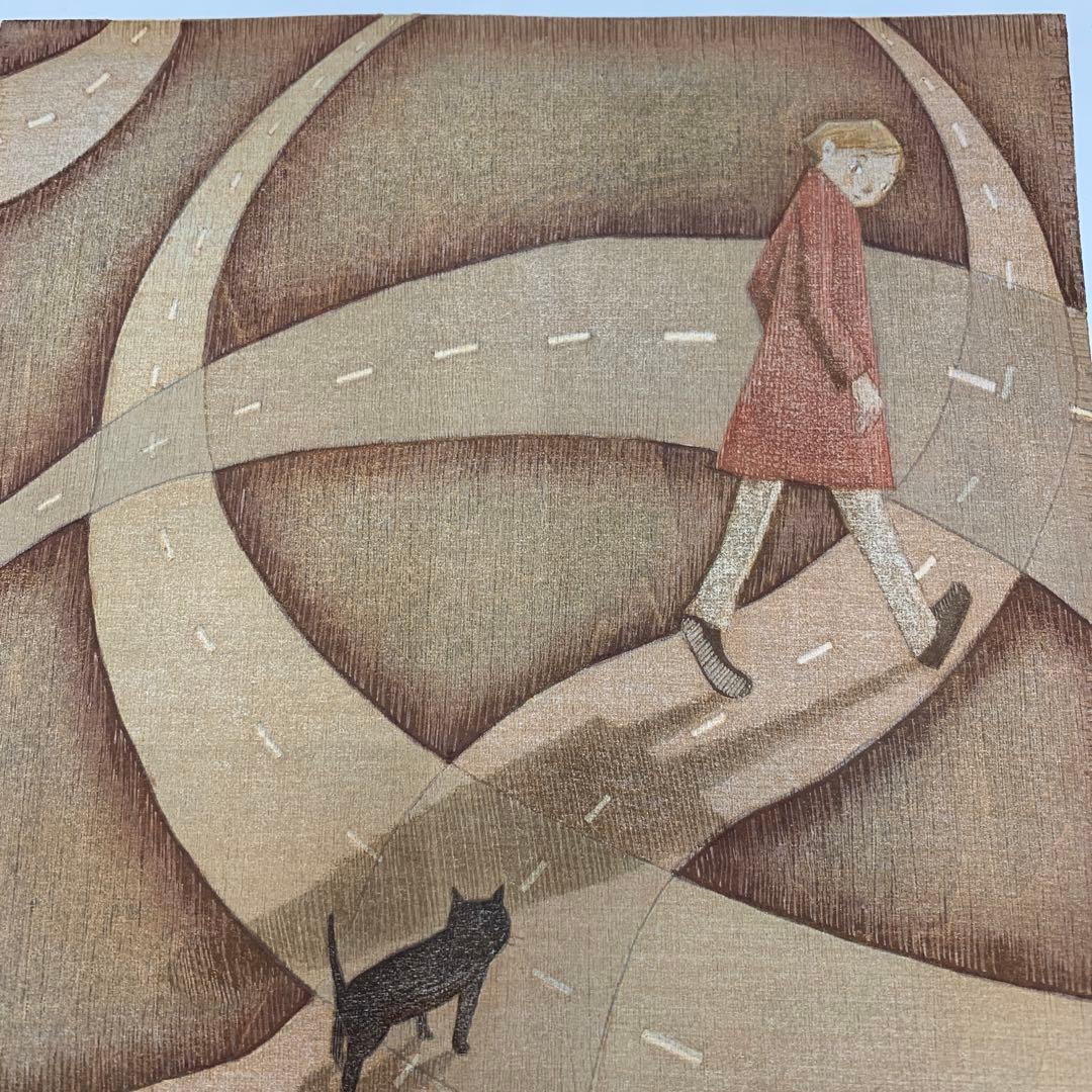 鈴木敦子「ついてくる」2007年　限定24 木版画