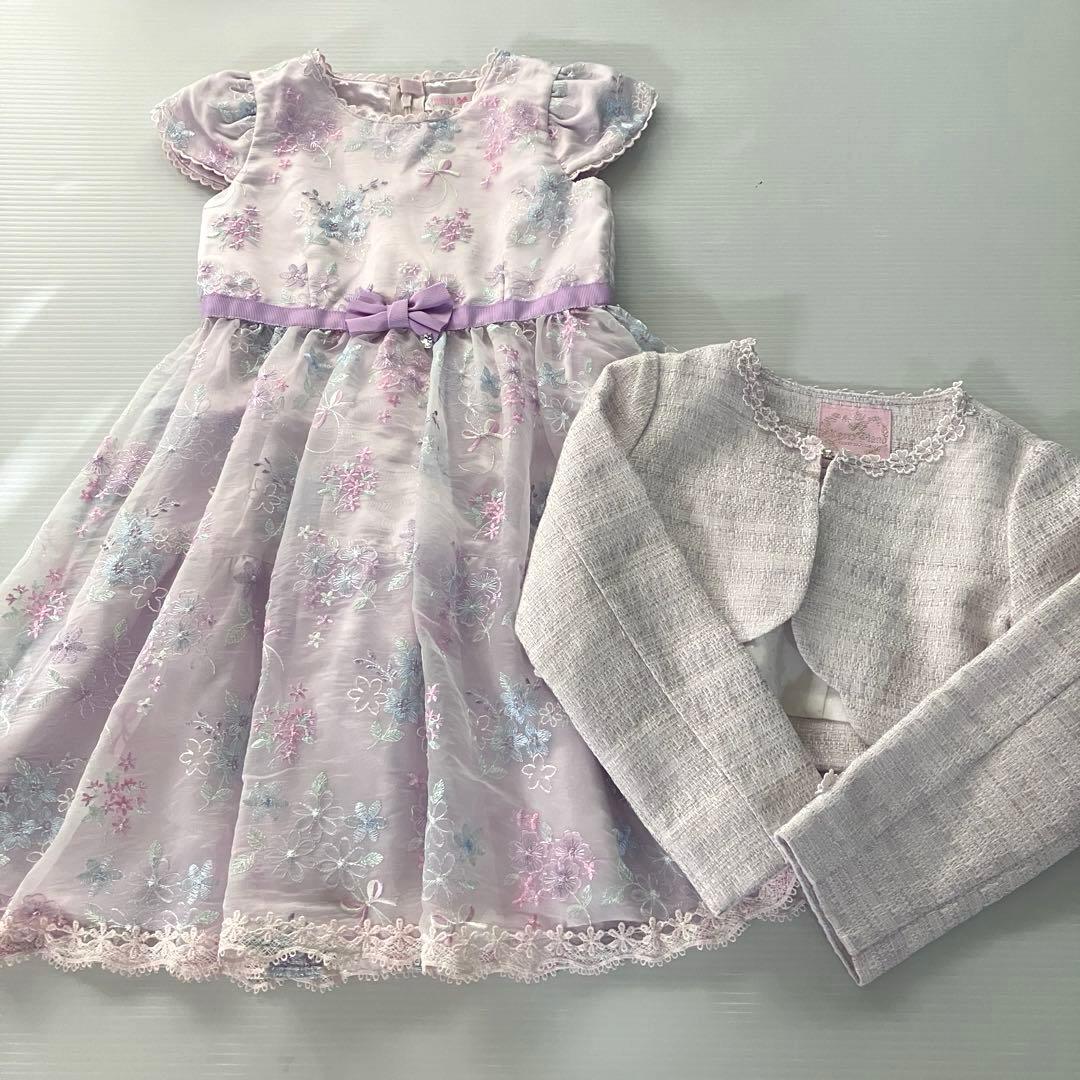 メゾピアノ　ボレロ　ワンピース　アンサンブル　フォーマル　現行品　120