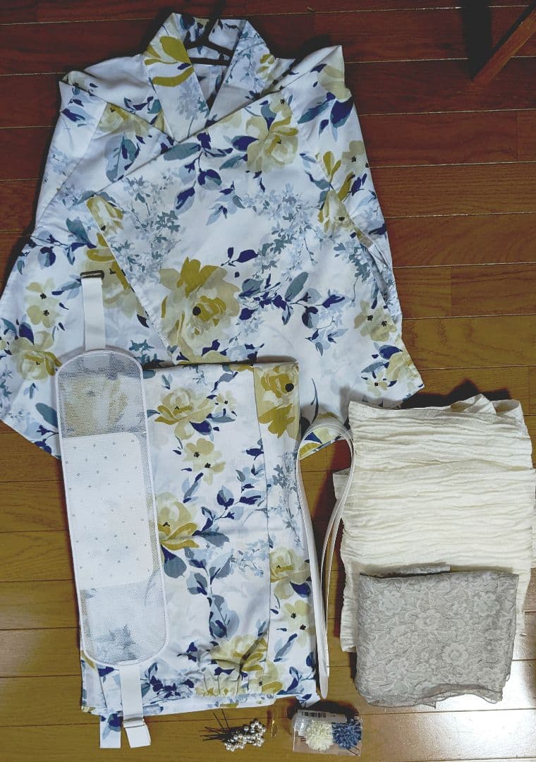 創美苑 フローロ Floro くすみカラー セパレート 二部式浴衣一式セット