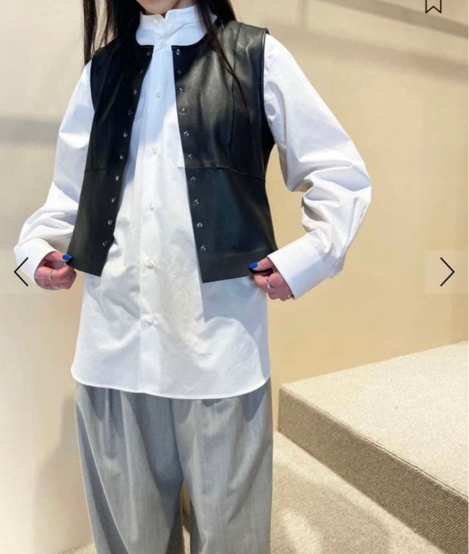 お値下げ！bacca ブラック　レザーベスト　エディション