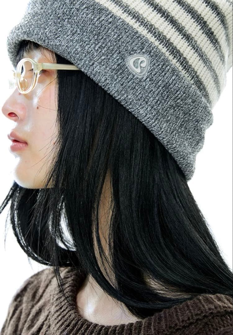 COYSEIO PATCHWORK BEANIE グレー