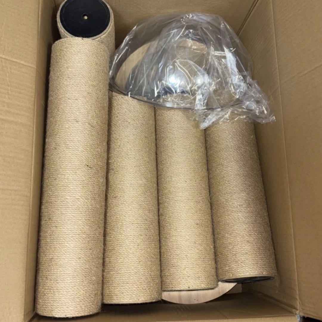 キャットタワー 突っ張り 木製 キャットツリー 木登りタワー 宇宙船 多頭飼い