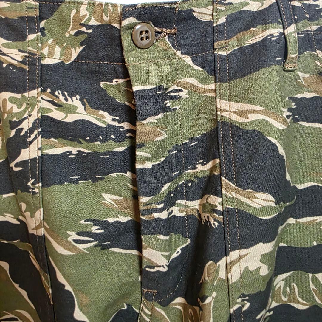 美品 フェローズ 36 タイガーカモ ベイカーパンツ カーゴパンツ 軍 迷彩
