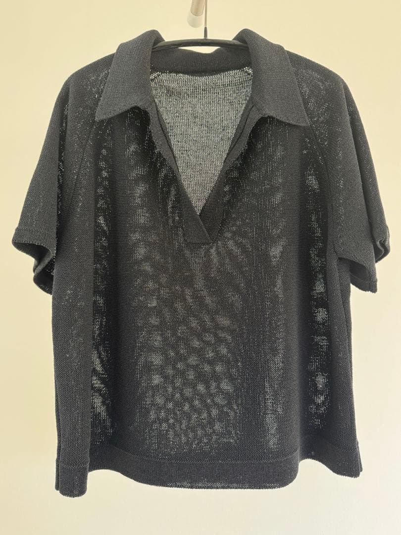 WRAY エシカルニットポロ　ブラック