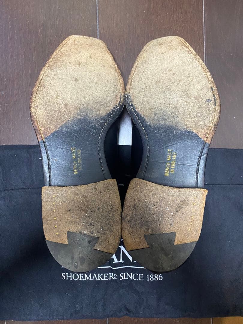 CHEANEY×TOMORROWLAND UK8 ブラックレザー ドレスシューズ