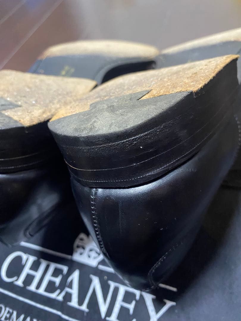 CHEANEY×TOMORROWLAND UK8 ブラックレザー ドレスシューズ