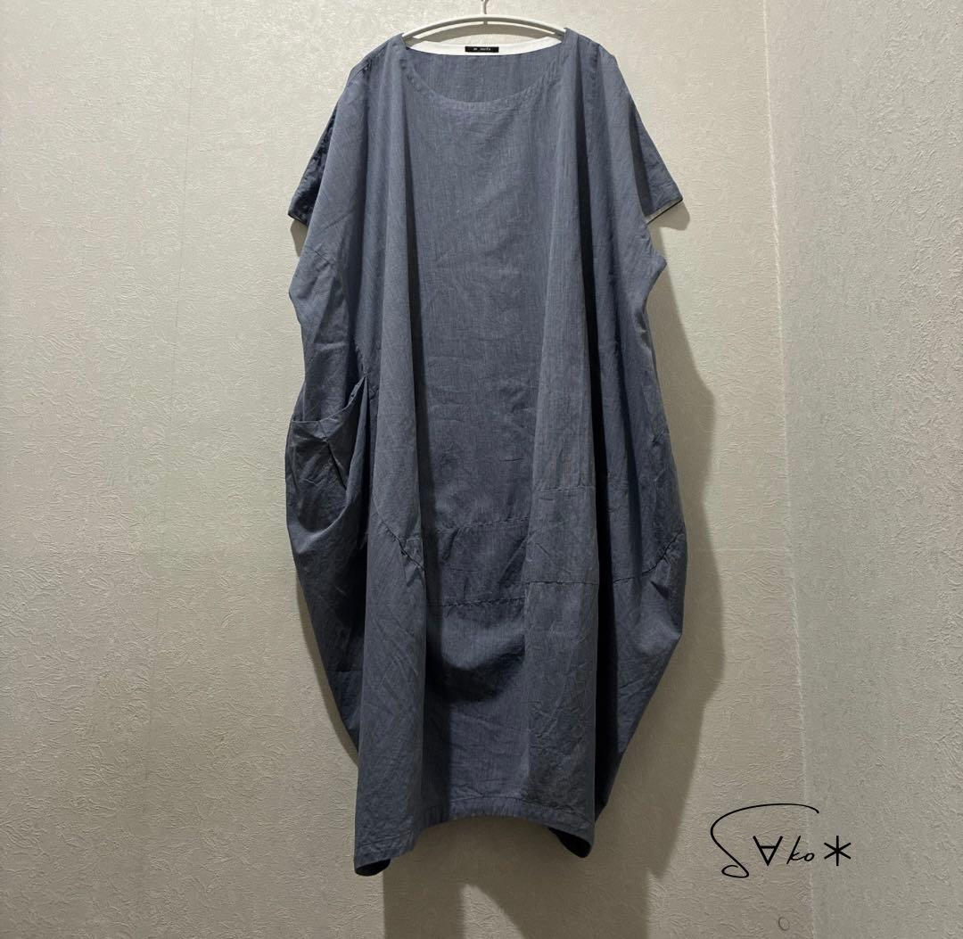 センソユニコ 芽風 m-mefu ロングワンピース アシンメトリー コクーン