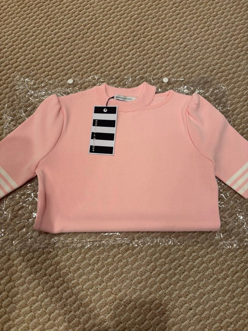 ボーダーズアットバルコニー　CUTOFF RAYON KNIT